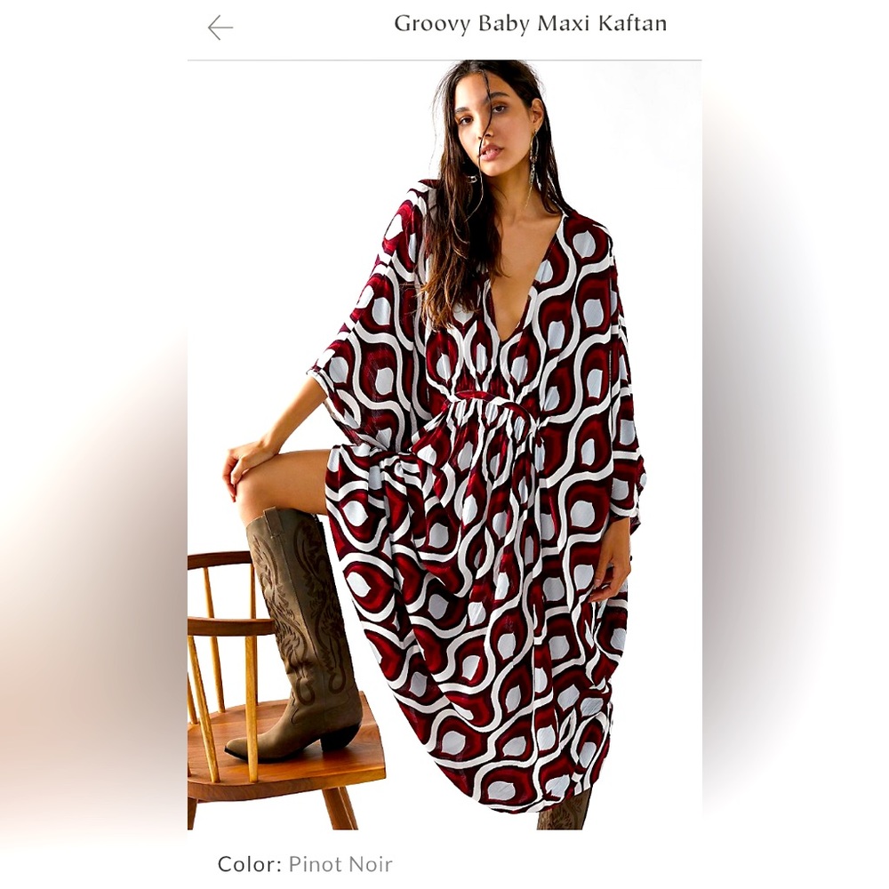 NWOT Free People Groovy Baby Maxi Kaftan